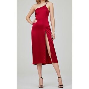 FOR LOVE & LEMONS Elora Midi Dress, Red, Small